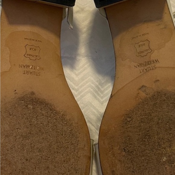 Stuart Weitzman Cream Ankle Strap Sandals - Picture 2 of 6